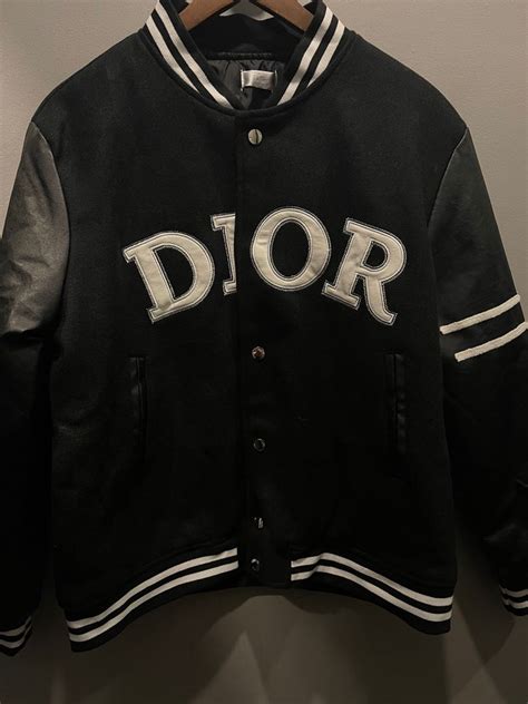 schmuckbrille christian dior|Christian Dior Tag Varsity Jacket Black Wool Blend .